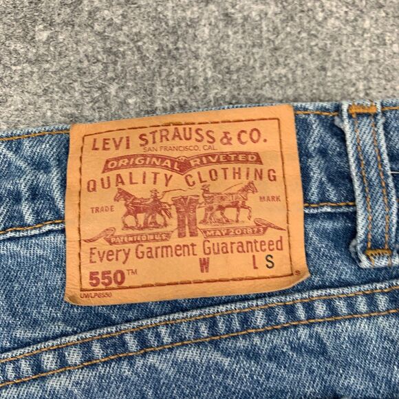 Vintage Levis Jeans Womens 16 Relaxed Tapered Leg 550 Red Tab Made Canada 90s - Picture 11 of 14